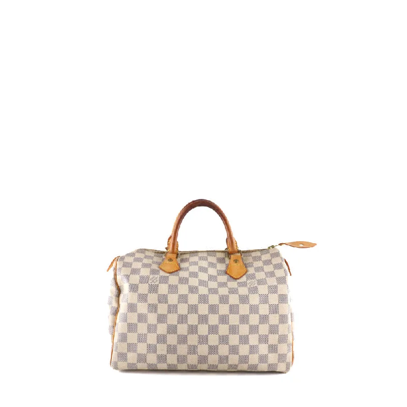 Louis Vuitton bags with a chain - link trim and a leather body for a modern edgeLOUIS VUITTON LOUIS VUITTON Handbags Speedy