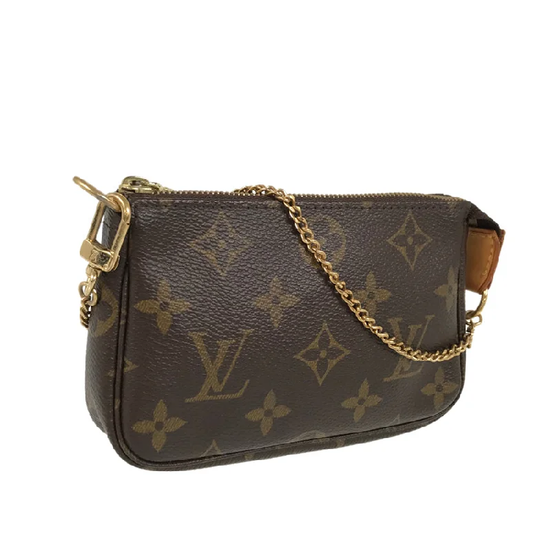 Louis Vuitton tote bags with a double - handle and shoulder - strap optionLOUIS VUITTON Monogram Mini Pochette Accessoires Pouch