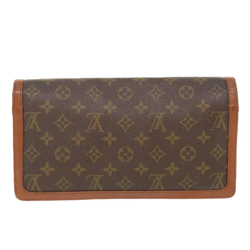 Ladies Louis Vuitton shoulder bags with a single - handle silhouetteLOUIS VUITTON Monogram Pochette Dam Clutch Bag M51810 LV Auth rd4335