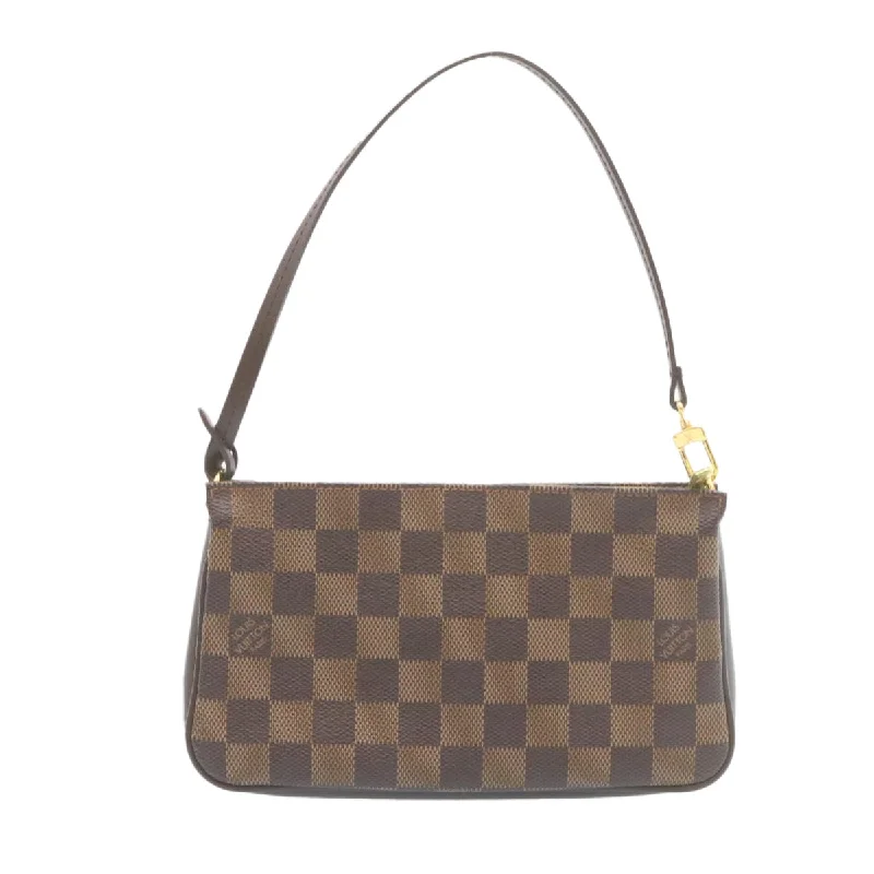 Louis Vuitton tote bags with a printed LV logo on the front for brand visibilityLOUIS VUITTON Damier Ebene Navona Accessory Pouch N51983 LV Auth 27452A