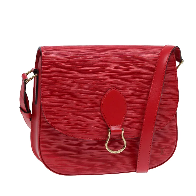 Louis Vuitton Alma bags featuring the signature top - handle designLOUIS VUITTON Epi Saint Cloud GM Shoulder Bag Red M52197 LV Auth ar12521