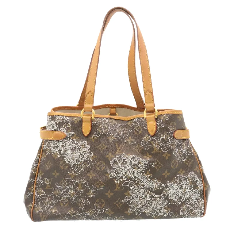 Louis Vuitton bags with a magnetic snap closure for easy accessLOUIS VUITTON MonogramDentelle Batignolles Horizontal Tote Bag M95400 Auth 28683