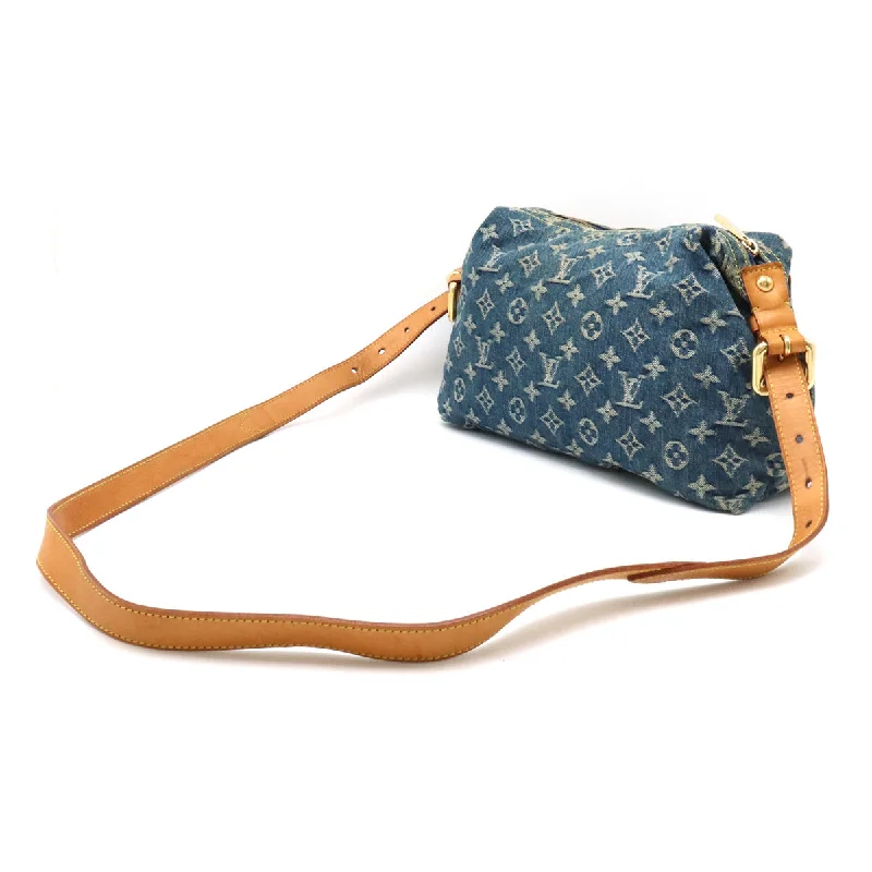 Louis Vuitton tote bags with a spacious interior and multiple pocketsLouis Vuitton Louis Vuitton Monogram Denim Buggy PM Shoulder Bag Long Shoulder Slipper Blue M95049