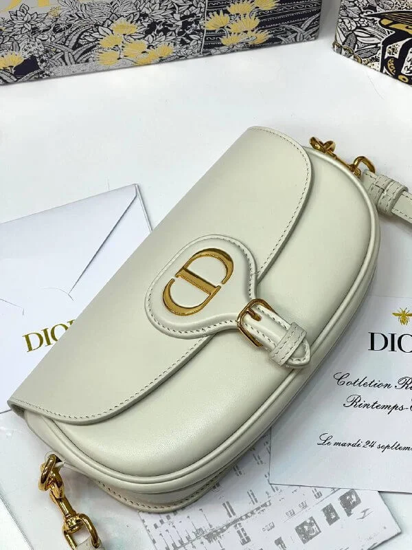 Christian Dior Saddle bags with a distressed leather finishDior Bobby East-West bag white