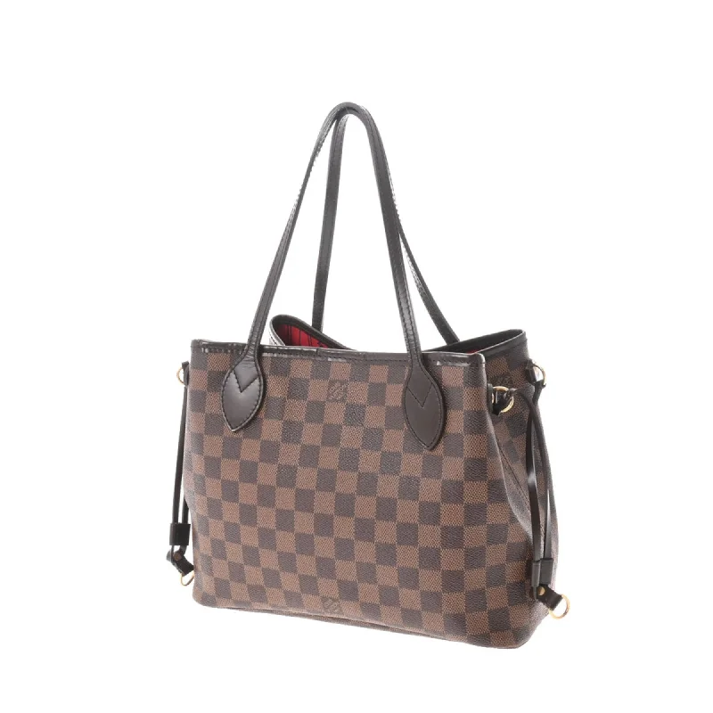 Louis Vuitton handbags with a back - zip pocket for storing valuablesLOUIS VUITTON Damier Neverfull PM Brown N51109 Ladies Canvas Handbag