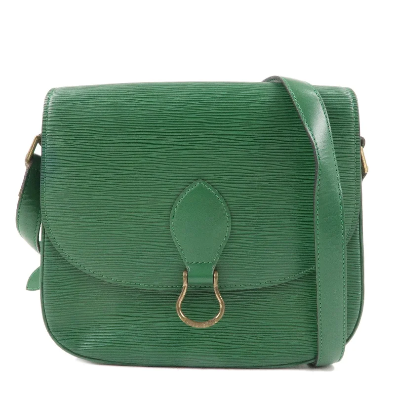 Louis Vuitton bags with a zip - around closure for enhanced securityLouis Vuitton Epi Saint Cloud Shoulder Bag Green M52194