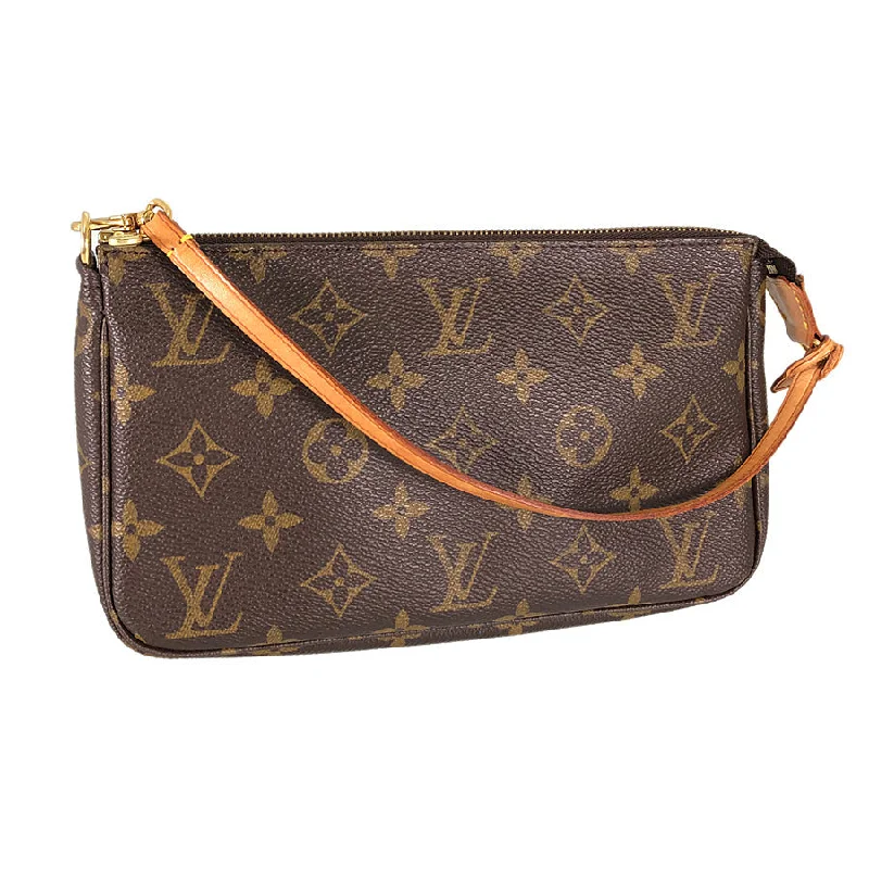 Ladies Louis Vuitton Capucines bags with a detachable shoulder strapLOUIS VUITTON Monogram Pochette Accessoires Pouch