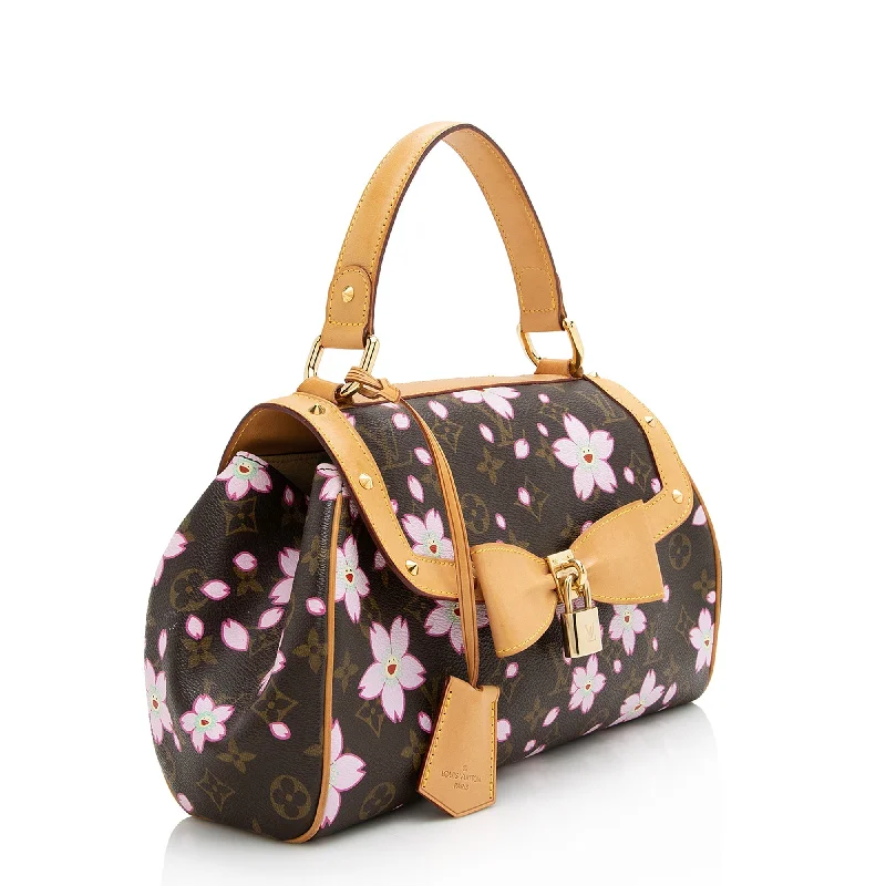 Louis Vuitton tote bags with a spacious interior and multiple pocketsLouis Vuitton Limited Edition Cherry Blossom Sac Retro Satchel (SHF-22743)