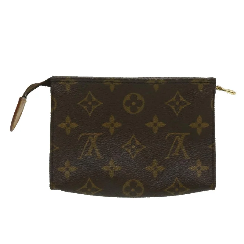 Louis Vuitton backpacks with a padded laptop compartment for travelLOUIS VUITTON Monogram Poche Toilette 15 Pouch M47546 LV Auth ki2185