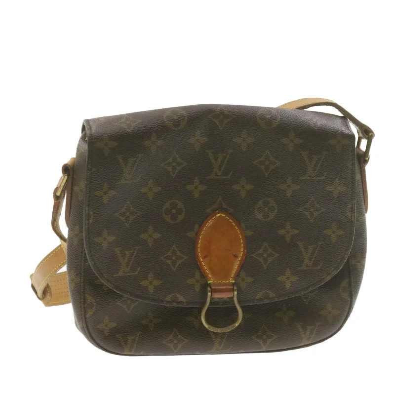 Louis Vuitton tote bags with a double - handle and shoulder - strap optionLOUIS VUITTON Monogram Saint Cloud GM Shoulder Bag M51242 LV Auth am978g