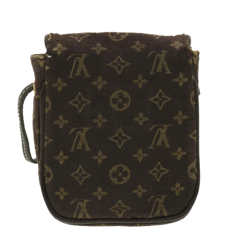 Louis Vuitton backpacks with a multi - pocket organization for functionalityLOUIS VUITTON Monogram Mini Pochette Cancun Pouch Brown M95313 LV Auth bs4036