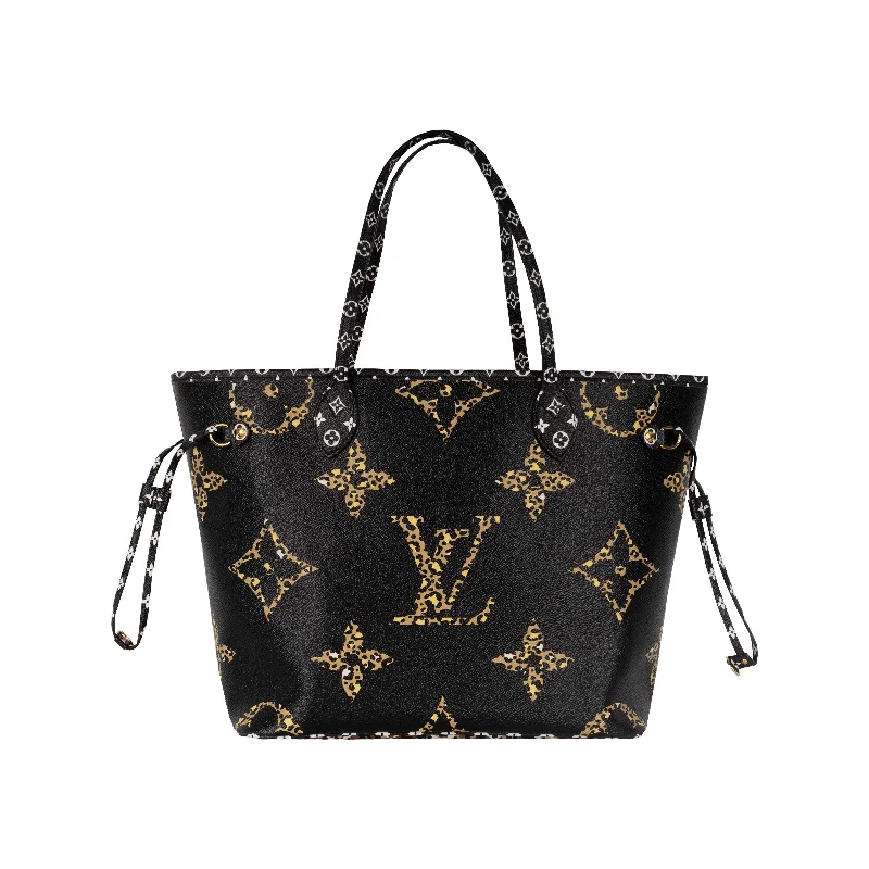 Louis Vuitton backpacks with a hidden back pocket for securityLOUIS VUITTON Louis Vuitton Monogram Jungle Neverfull MM