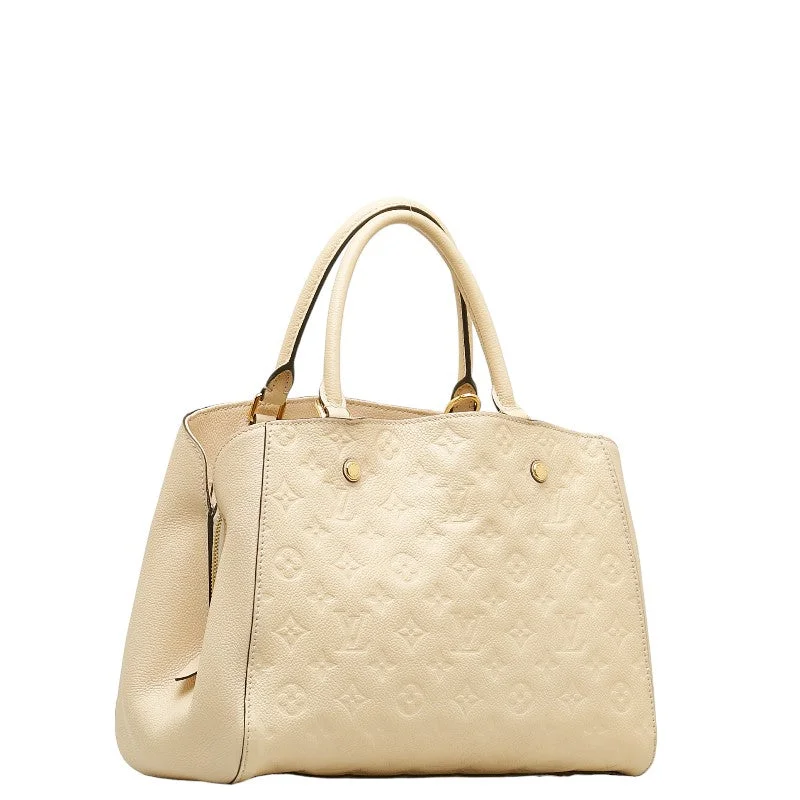 Louis Vuitton handbags with a patent - leather finish for a shiny lookLOUIS VUITTON Louis Vuitton Monogram Amplant M41152 Handbag Leather Dune Beige