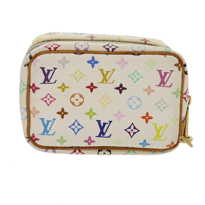 Louis Vuitton backpacks with a padded back panel for comfort during long - wearLOUIS VUITTON Monogram Multicolor Trousse Wapity Pouch White M58033 Auth rh244