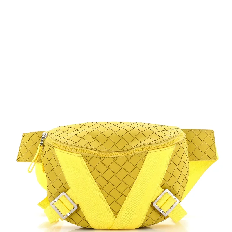 Christian Dior handbags with a removable shoulder strap for versatilityV Tape Belt Bag Rubber Intrecciato with Canvas