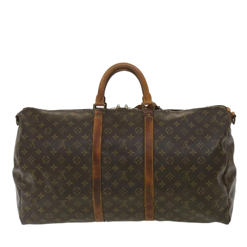 Louis Vuitton bags with a front - flap pocket for quick - access itemsLOUIS VUITTON Monogram Keepall Bandouliere 55 Boston Bag M41414 LV Auth ki2612