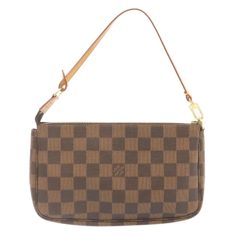 Louis Vuitton Alma bags with a detachable shoulder strap for versatilityLOUIS VUITTON Damier Ebene Pochette 100th Accessoires Pouch N41206 Auth 25208A