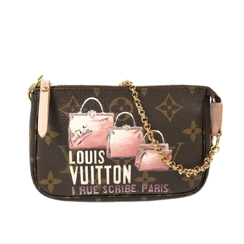 Louis Vuitton Alma bags with a leather - wrapped handle for a luxurious feelLOUIS VUITTON Monogram Mini Pochette Accessoires trunk Pouch