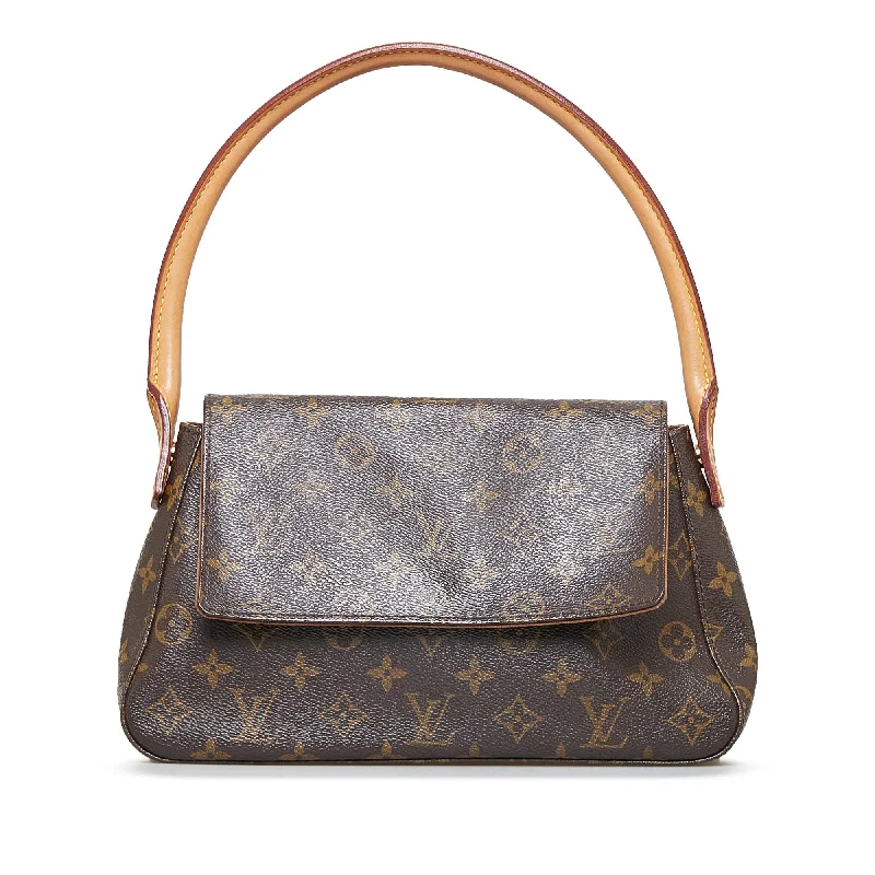 Ladies Louis Vuitton Capucines bags with gold - toned hardwareLouis Vuitton Looping Mini Monogram Canvas