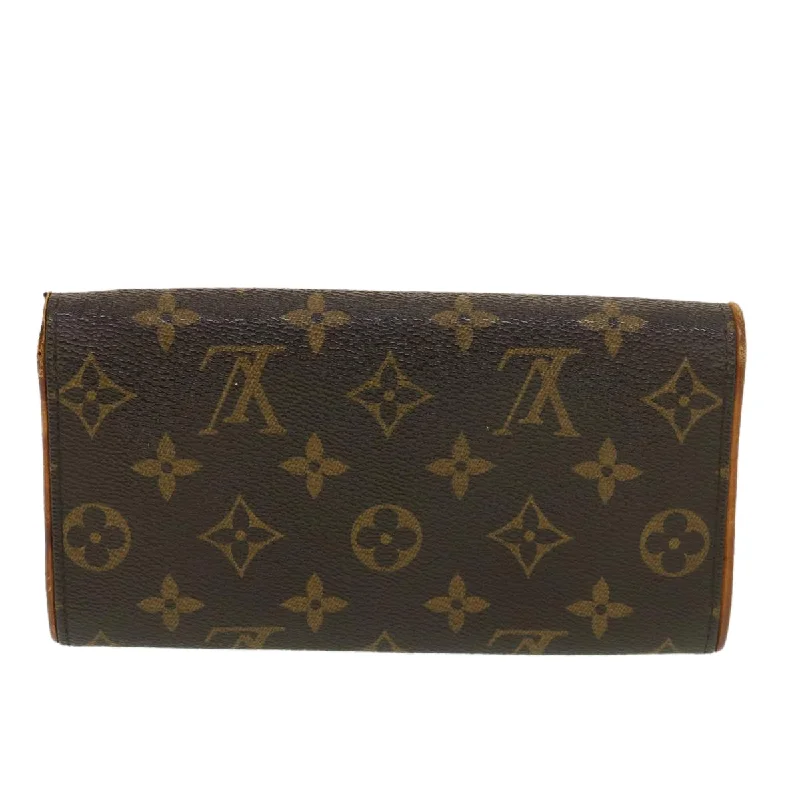 Louis Vuitton bags with a zippered interior pocket for better organizationLOUIS VUITTON Monogram Pochette Twin PM Shoulder Bag M51854 LV Auth bs4672