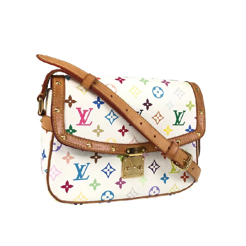 Ladies Louis Vuitton Petite Malle bags with a star - shaped charm for cutenessLOUIS VUITTON Monogram Multicolor Sologne Shoulder Bag