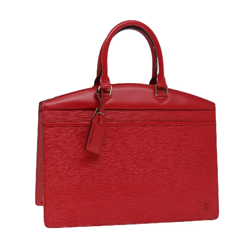 Louis Vuitton bags with a zip - around closure for enhanced securityLOUIS VUITTON Epi Riviera Hand Bag Red M48187 LV Auth 85297