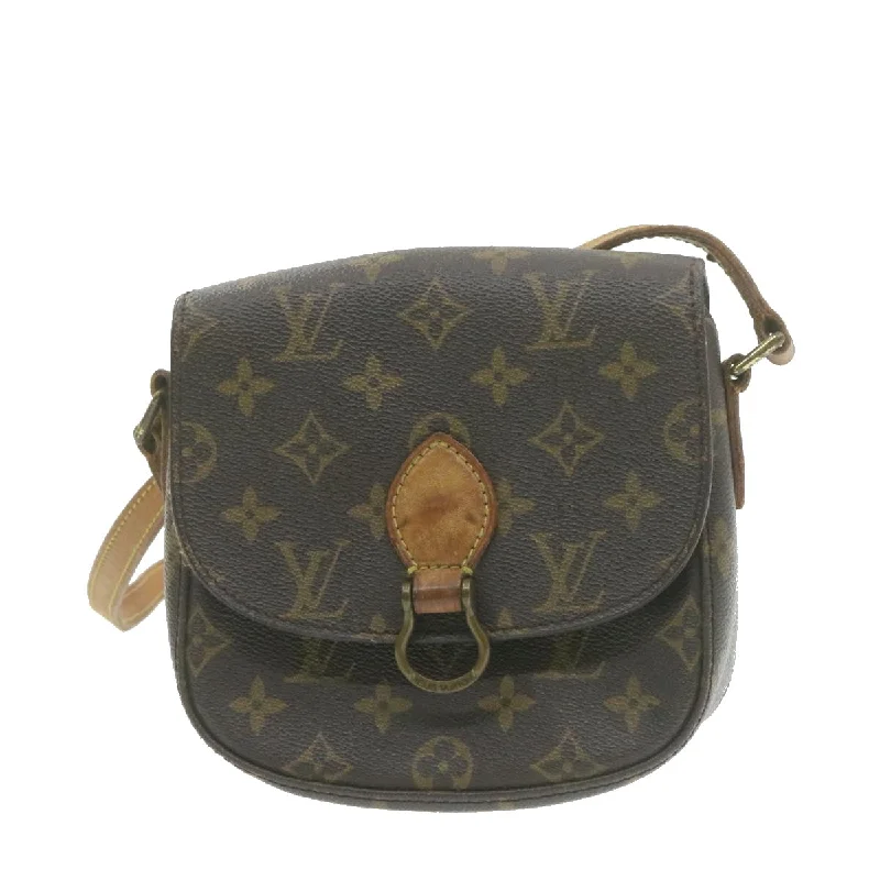 Louis Vuitton bags with a detachable mirror inside for on - the - go touch - upsLOUIS VUITTON Monogram Saint Cloud PM Shoulder Bag M51244 LV Auth am753g