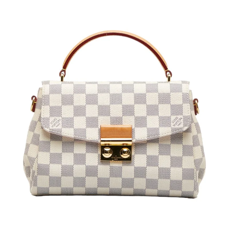 Louis Vuitton bags with a front - zip pocket for small items like keysLouis Vuitton Louis Vuitton Damière Azur N41581 Handbag PVC/Laser White