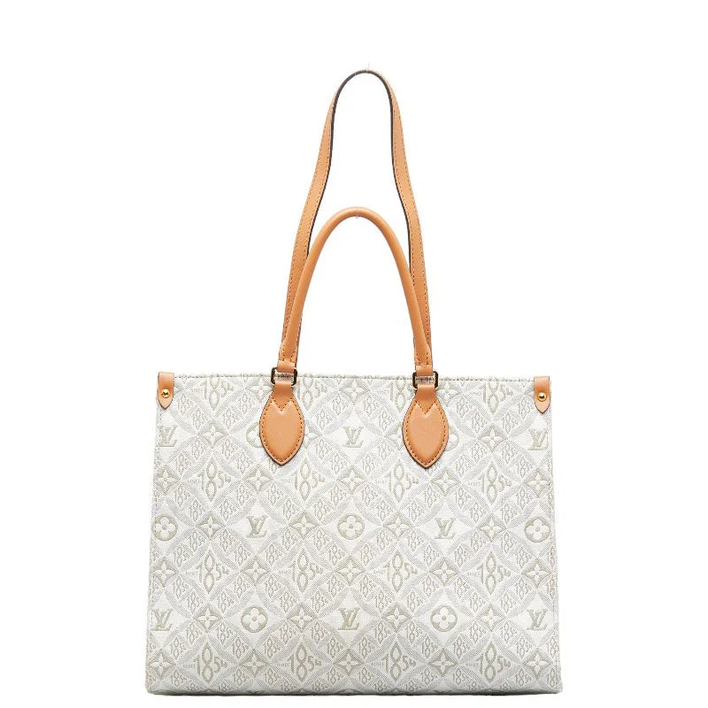 Louis Vuitton tote bags with a spacious interior and multiple pocketsLouis Vuitton Louis Vuitton SINCE1854 M59614 Toddler Bag Leather/Jagard Eckle White Brown Ladies Toddler