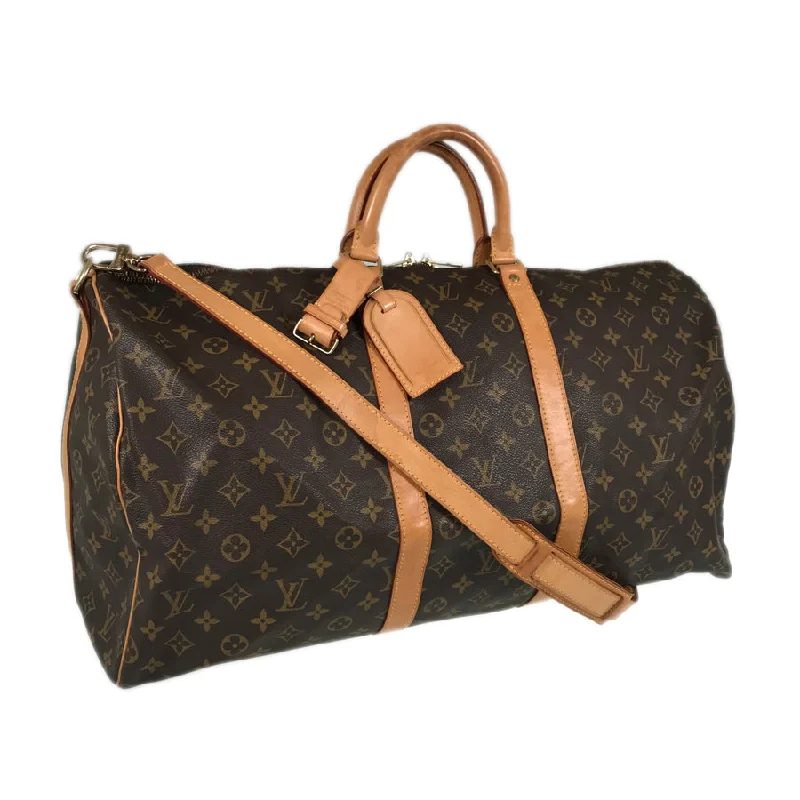 Ladies Louis Vuitton handbags with a detachable coin purse insideLOUIS VUITTON Monogram keepall Bandolier 55 M41414 Boston bag