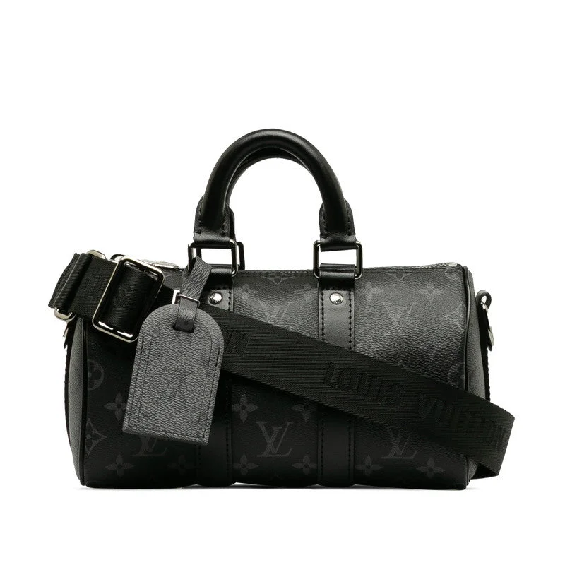 Louis Vuitton Alma bags with a detachable shoulder strap for versatilityLOUIS VUITTON Louis Vuitton Monogram Eclipse Reverse M46271 Handbag Leather Gray