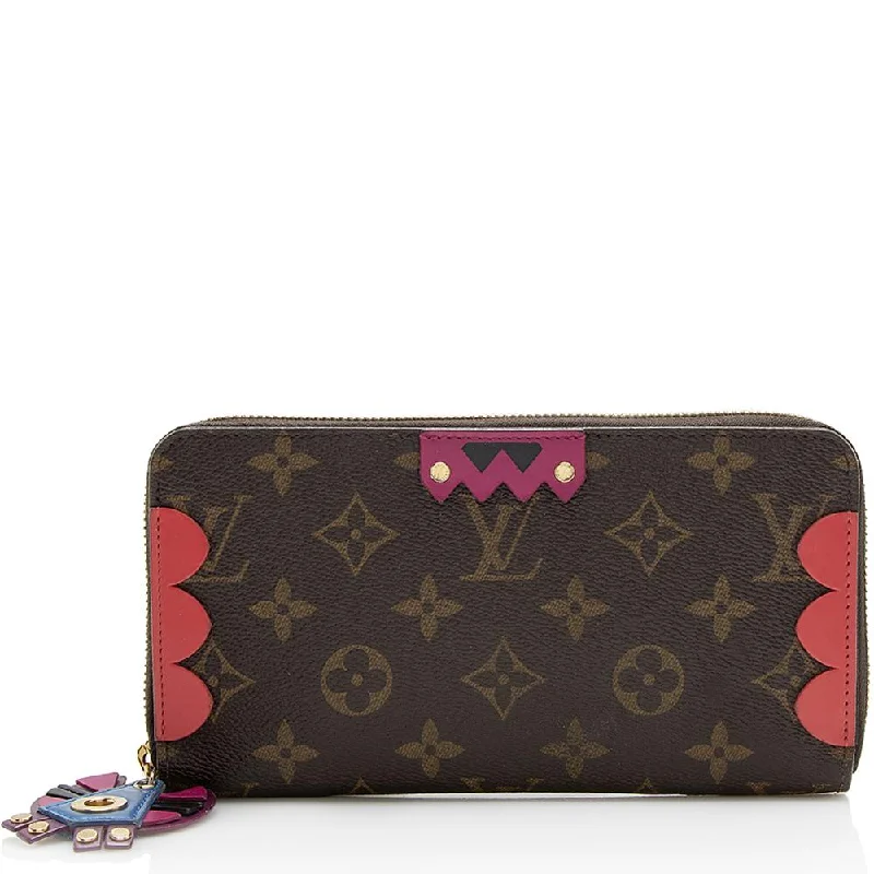 Louis Vuitton tote bags with a water - resistant coating for outdoor useLouis Vuitton Limited Edition Monogram Canvas Totem Zippy Wallet (SHF-13054)