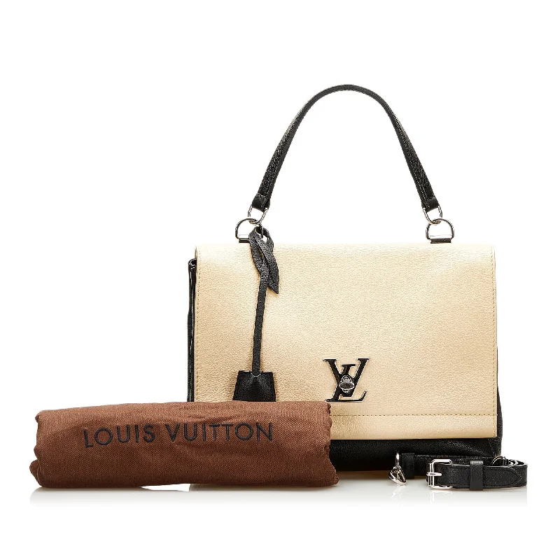 Louis Vuitton handbags with a patent - leather finish for a shiny lookLouis Vuitton Lockme II Bicolor