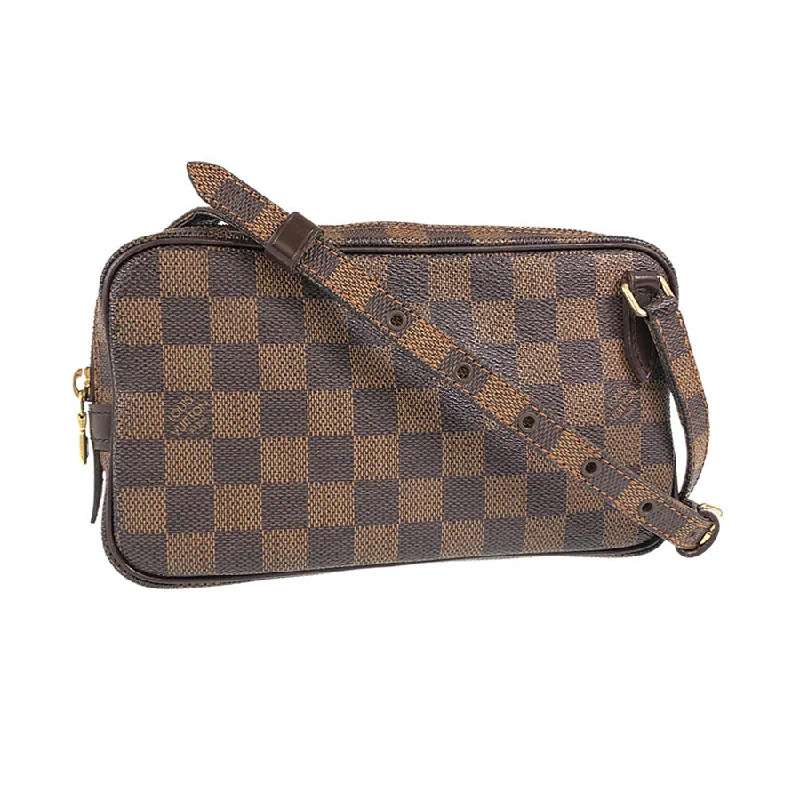 Louis Vuitton tote bags with a double - handle and shoulder - strap optionLOUIS VUITTON Damier Pochette Marly Bandouliere N51828 Shoulder bag