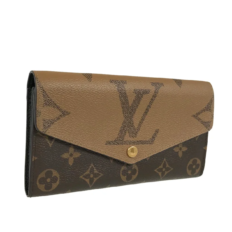 Louis Vuitton crossbody bags with adjustable shoulder straps for comfortLOUIS VUITTON Monogram Giant Reverse Portefeiulle Sarah M80726 Long wallet Folding cover lid