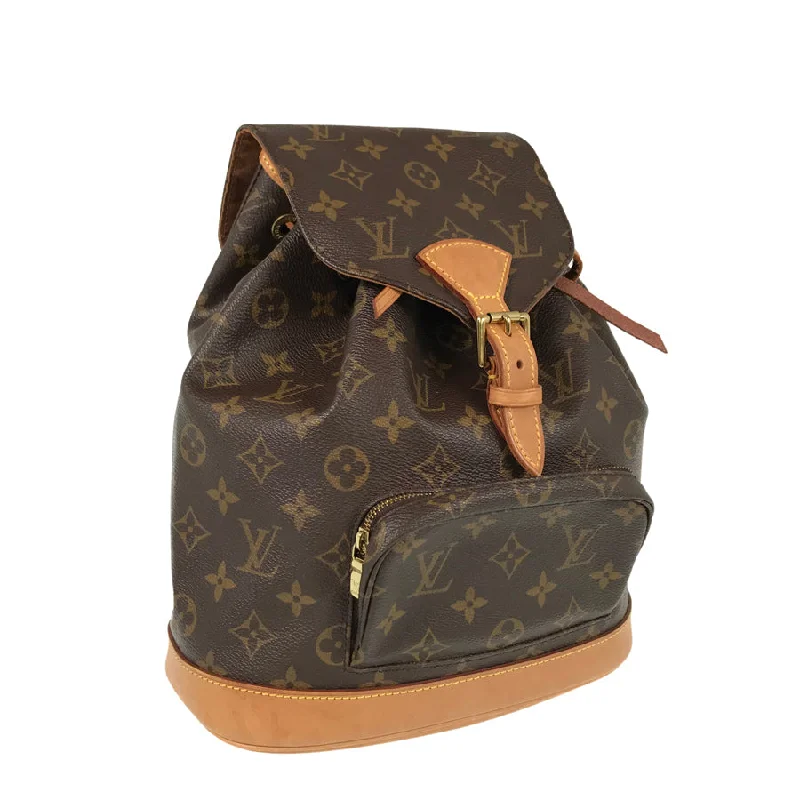 Louis Vuitton bags with a front - flap pocket for quick - access itemsLOUIS VUITTON Monogram MontsourisMM M51136 Backpack