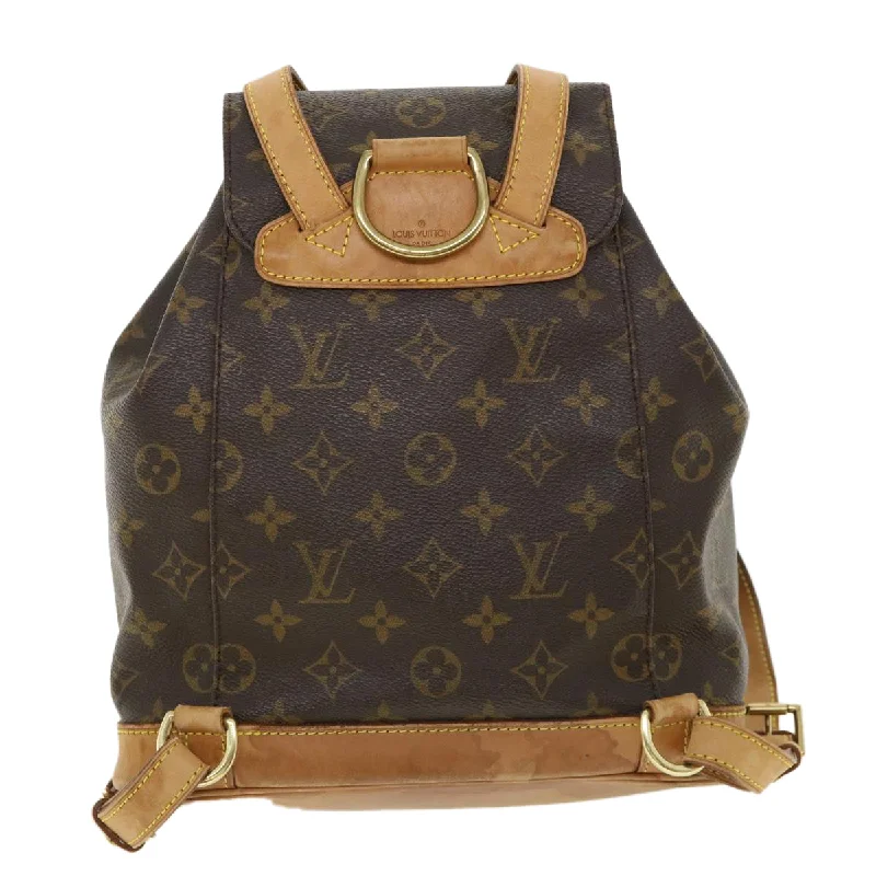 Louis Vuitton tote bags with a double - handle and shoulder - strap optionLOUIS VUITTON Monogram Montsouris MM Backpack M51136 LV Auth 36402