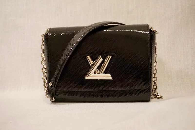 Louis Vuitton tote bags with a double - handle and shoulder - strap optionLOUIS VUITTON Epi Leather Twist MM Bag Black