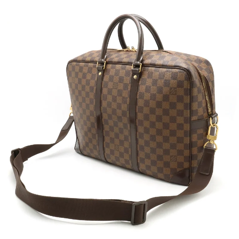 Louis Vuitton bags with a zippered interior pocket for better organizationLOUIS VUITTON Louis Vuitton Damiere PDV Port Documentary Voyager GM Business Bag 2WAY Shelter Bag N41122