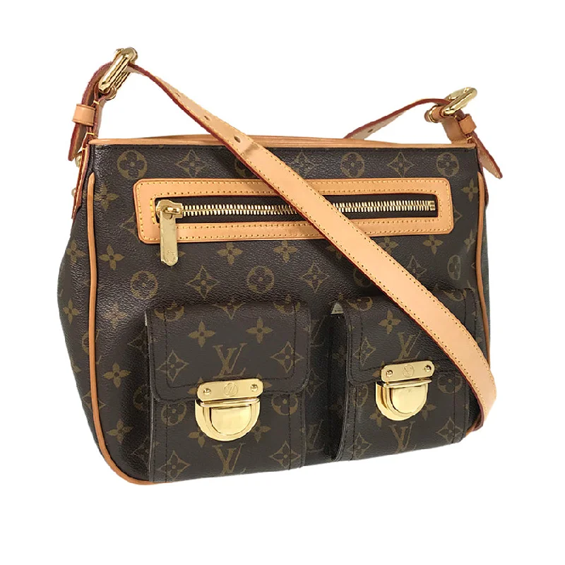 Ladies Louis Vuitton shoulder bags with a tassel decoration for charmLOUIS VUITTON Monogram Hudson GM Shoulder Bag