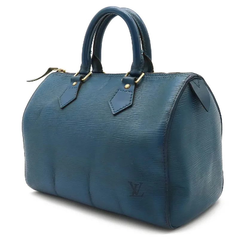 Ladies Louis Vuitton shoulder bags with a single - handle silhouetteLouis Vuitton Louis Vuitton Epic Speed 25 Handbags Mini Boston Handbags Tread Blue M43015