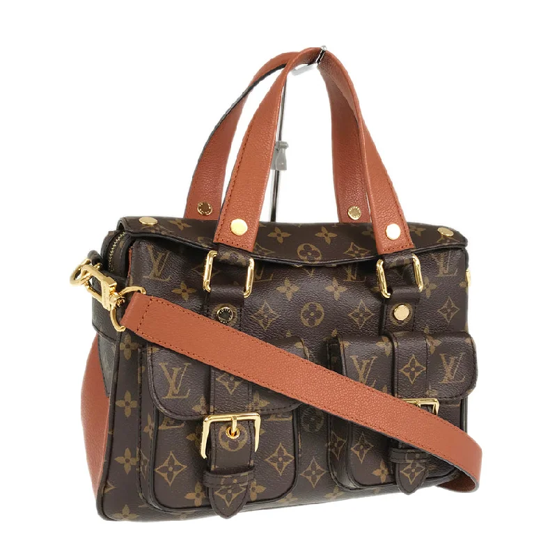 Louis Vuitton bags with a zip - around closure for enhanced securityLOUIS VUITTON Monogram Manhattan M43481 Hand bag