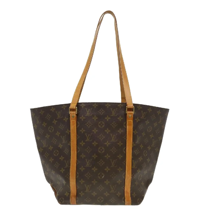 Ladies Louis Vuitton shoulder bags with a single - handle silhouetteLOUIS VUITTON Monogram Sac Shopping Tote Bag M51108 LV Auth 38461