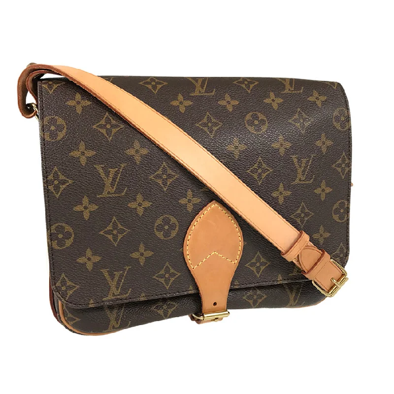 Louis Vuitton bags with a snap - button closure and a decorative charm for styleLOUIS VUITTON Monogram Cartouchiere Shoulder Bag