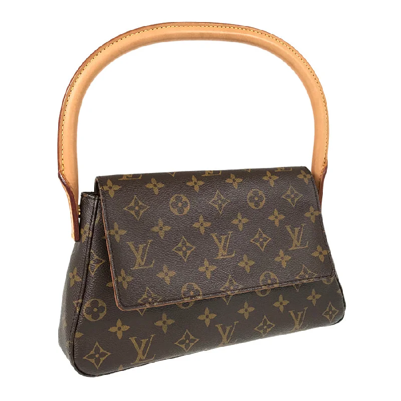 Ladies Louis Vuitton shoulder bags with a tassel decoration for charmLOUIS VUITTON Monogram mini looping M51147 Shoulder bag