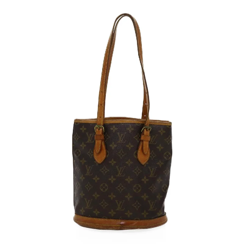 Louis Vuitton Twist bags with a crystal - embellished LV - turnlockLOUIS VUITTON Monogram Bucket PM Shoulder Bag M42238 LV Auth am2619g