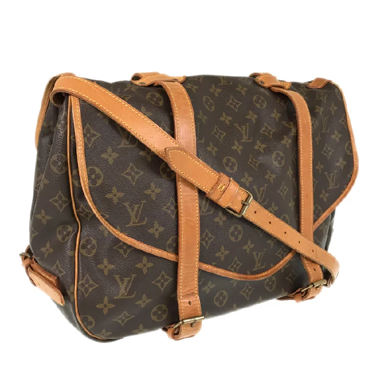 Louis Vuitton tote bags with a water - resistant coating for outdoor useLOUIS VUITTON Monogram Saumur 43 M42252 Shoulder bag