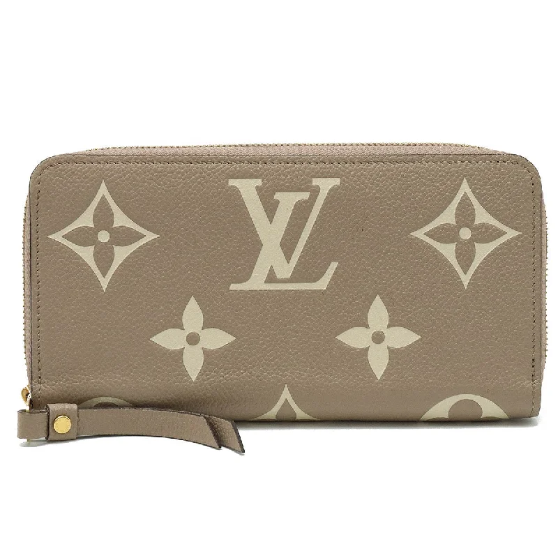 Louis Vuitton bags with a detachable mobile phone holder for convenienceLOUIS VUITTON Louis Vuitton Monogram Emplant Zippie Wallet Round Fassner Long Wallet Bicycle Trolley Cream M69794