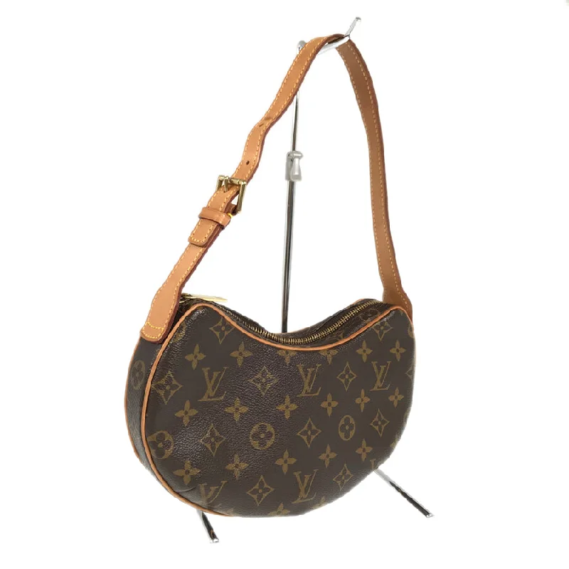 Louis Vuitton bags with a zip - around closure for enhanced securityLOUIS VUITTON Monogram Pochette Croissant Shoulder Bag