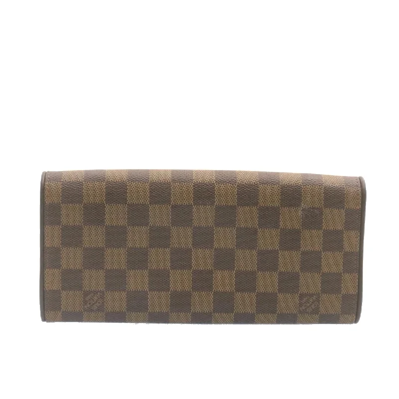 Louis Vuitton bags with a detachable mirror inside for on - the - go touch - upsLOUIS VUITTON Damier Ebene Pochette Twin GM Shoulder Bag N51851 LV Auth 24679A